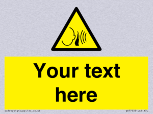 Custom warning sudden loud noise